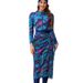 Muslim Swimwear 3 Piece Muslim Swimsuit Printed Conservative Beach Swimsuit + Chest Pad + Apron Scarf Separate_desvips.com