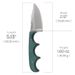 CRKT Minimalist Bowie Outdoor Fixed Blade Knife With Sheath In Green, Model 2387_desvips.com