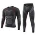 Autumn Winter Outdoor Men's Cycling Yoga Body Shaping Sports Underwear Ski Suit Thermal Set_desvips.com