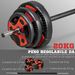 Set Bilanciere E Dischi Da 20kg Totali Con Impugnatura In PU Antiscivolo, Ø17x140 Cm, Nero E Rosso_desvips.com