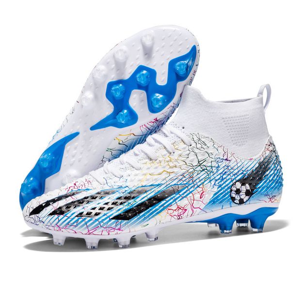 Large Size New Style Long Spike Youth Outdoor Soccer Sports Professional Competition Training Shoes_desvips.com