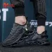 YRZL Mens Sport Breathable Lightweight Sneakers Outdoor Mesh Black Running Athletic Jogging Tenis Walking Shoes Man_desvips.com