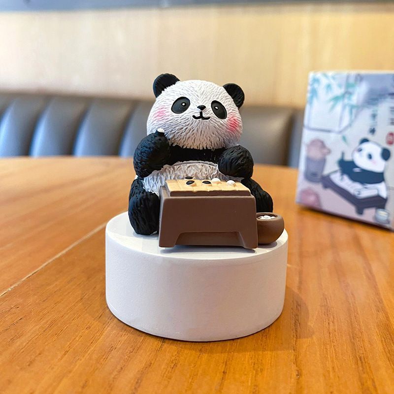 Chinese-style Small Gift,cute And Exquisite Resin Panda Figurine_desvips.com