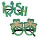 2024 St. Patrick's Day Decorative Green Hat Clover Plastic Children's Costume Glasses Frame_desvips.com