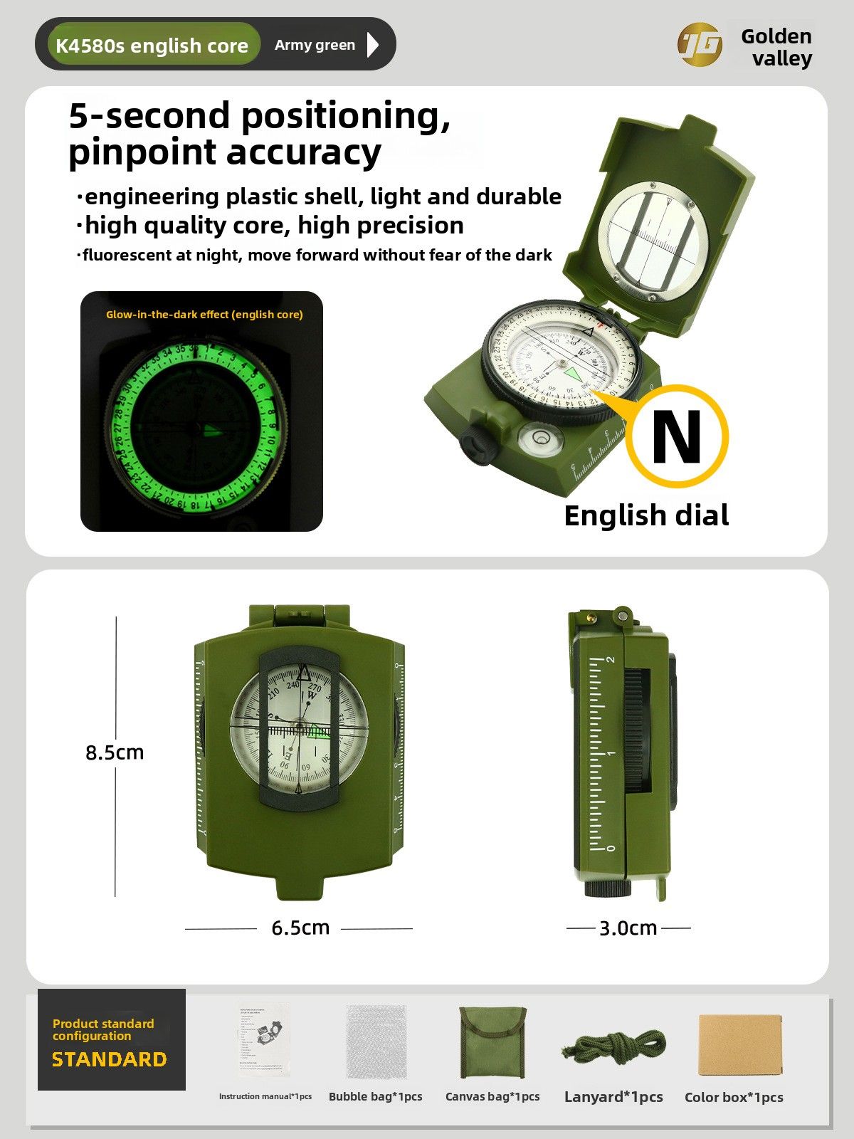 Source Manufacturer American Outdoor Multifunctional Compass High Precision Professional Camping Luminous North Needle_desvips.com