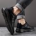 Leather Trend Casual Shoe Italian Breathable Leisure Male Sneakers Non-slip Footwear Men Vulcanized Shoes_desvips.com