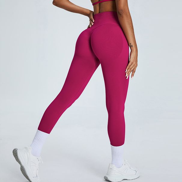 Women's Seamless Yoga Leggings Sexy High Waisted Tummy Control Scrunch Butt Lifting Running Workout Pants Outdoor Sports_desvips.com