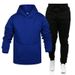 Autumn Winter Men's Plus Size Pullover Long Sleeve Hoodie Fashion Casual Solid Color Fleece Lined Thickened Sweatshirt_desvips.com