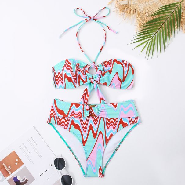 New Printed Three-piece Swimsuit Women Fashion Sexy Bikini Swimsuit_desvips.com
