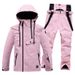 Solid Color Suit For Men And Women, Windproof, Waterproof, Warm, Breathable, Winter Snow Country Ski Equipment, Couples_desvips.com