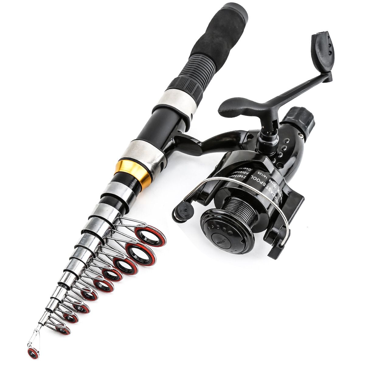 Beginner Ultra Short Sea Fishing Gear Lure Reel Portable Casting Rod Full Set Fish Hooks Hard Bait_desvips.com