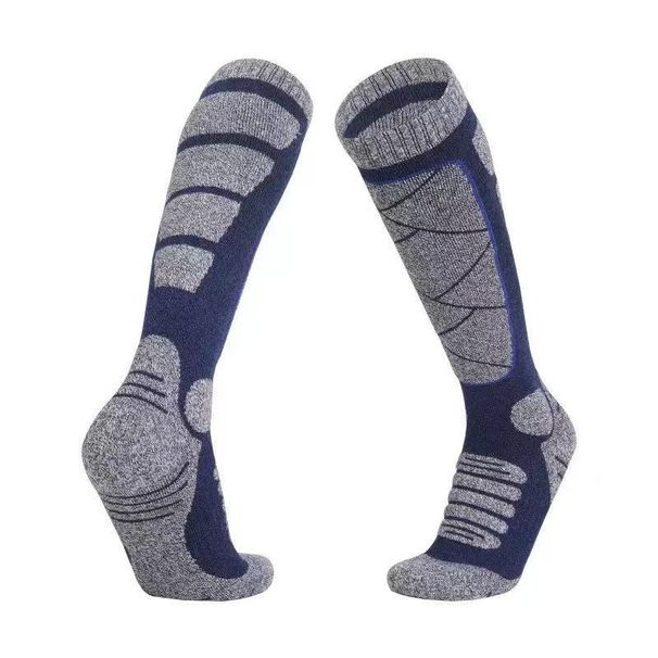 Professional Men's Ski Socks, Cross-border, Warm, Sweat-absorbent, Fleece-lined, Thickened, Professional Long-tube_desvips.com