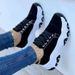 thick-soled color-blocked lace-up running shoes for women large size low-top casual single shoes sports shoes_desvips.com