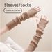Sock Pile Autumn Winter Pair With Yoga Pants Versatile Women Straight Slimming Footless Calf Socks Leg Covers Knitted_desvips.com