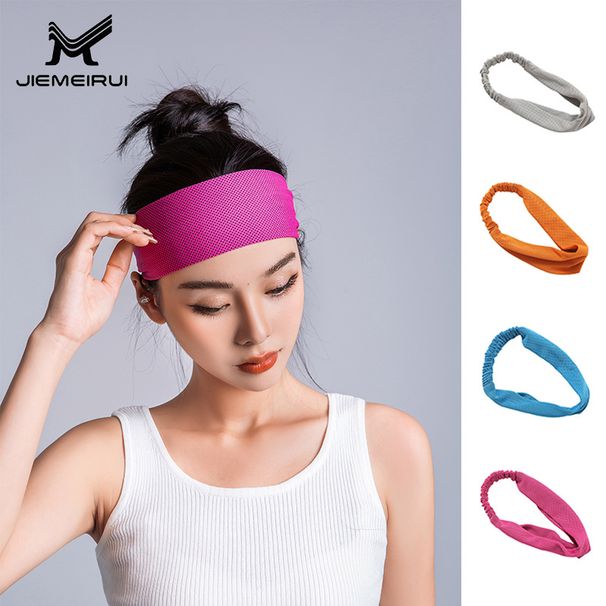 Wide Sports Headband Cold Sensation Women Running Fitness Sweat-Wicking Anti-Slip Badminton Yoga Sweat-Absorbing_desvips.com