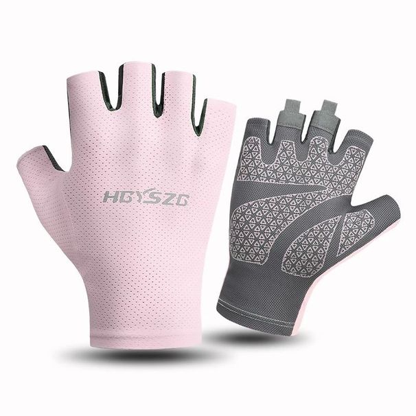 Cycling Gloves Summer Five-Finger Sports Men Women Ice Silk Sun Protection Outdoor Riding Fitness Non-Slip Breathable_desvips.com