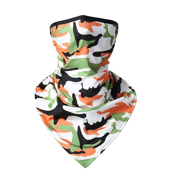 Summer ice silk hanging ear triangle towel mask quick drying breathable outdoor riding sunscreen biker multifunctional magic scarf_desvips.com