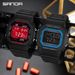 Sanda's New Square Single-display Electronic Watch With Multifunctional Night Light Waterproof Features Outdoor Sports_desvips.com