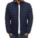 Autumn Winter Solid Color Casual Men's Warm Jacket Short Style Slim Fit Cotton Coat For Middle-Aged And Young Men_desvips.com