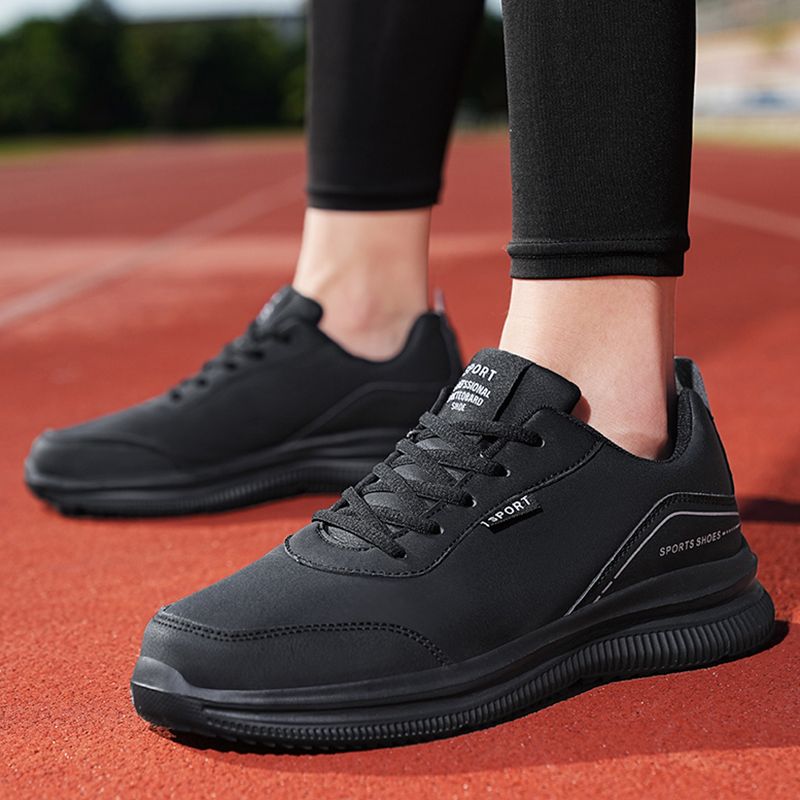 Running Leather Waterproof Anti Slip Sneakers Wear-resistant Men Walking Sport Comfortable Men's Shoes_desvips.com