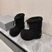 001 European American Style 24 New Winter Waterproof Non-Slip Furry Short Skiing Men And Women Snow Boots Thick Sole Height_desvips.com