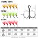 Tie Hair Hooks Blood Groove High Carbon Steel Feathered Barbed Anchor Fish Gold Three Tone Hook Bulk_desvips.com