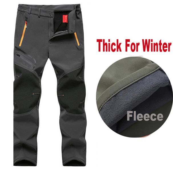 Men's Oversized Winter Softshell Winter Outdoor Pants Trekking Fishing Camping Climbing Hiking Skiing Warm Travel Trousers S-4XL_desvips.com