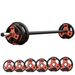Set Bilanciere E Dischi Da 20kg Totali Con Impugnatura In PU Antiscivolo, Ø17x140 Cm, Nero E Rosso_desvips.com