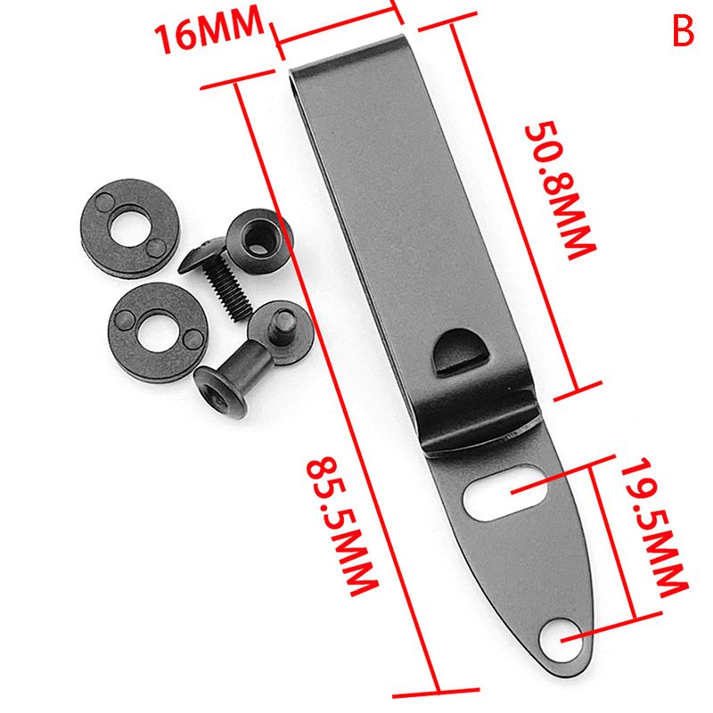 Stainless Steel Universal Knife Scabbard Waist Sheath Carrying Kydex K Belt Clip_desvips.com