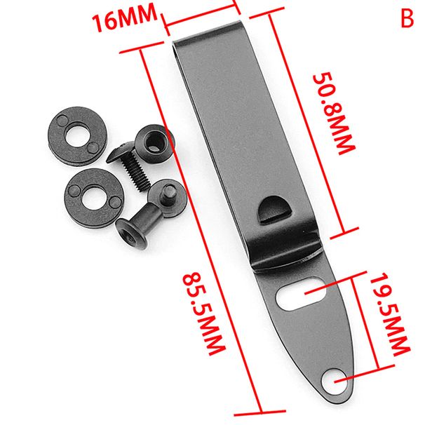 Stainless Steel Universal Knife Scabbard Waist Sheath Carrying Kydex K Belt Clip_desvips.com