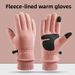 Fleece Warm Couple Style Thickened Touchscreen Anti-Slip Windproof Driving Winter Gloves_desvips.com