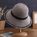 Extra Fine Straw For Women, Single Silk Handmade Protection Frayed Edge Crochet Hat, Outdoor Foldable Beach Sun Hat_desvips.com