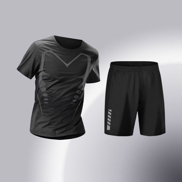 Men's New Long-Sleeve Workout Suit - High-Elastic Moisture-Wicking, Quick-Dry For Morning Run, Gym & Outdoor Fitness_desvips.com