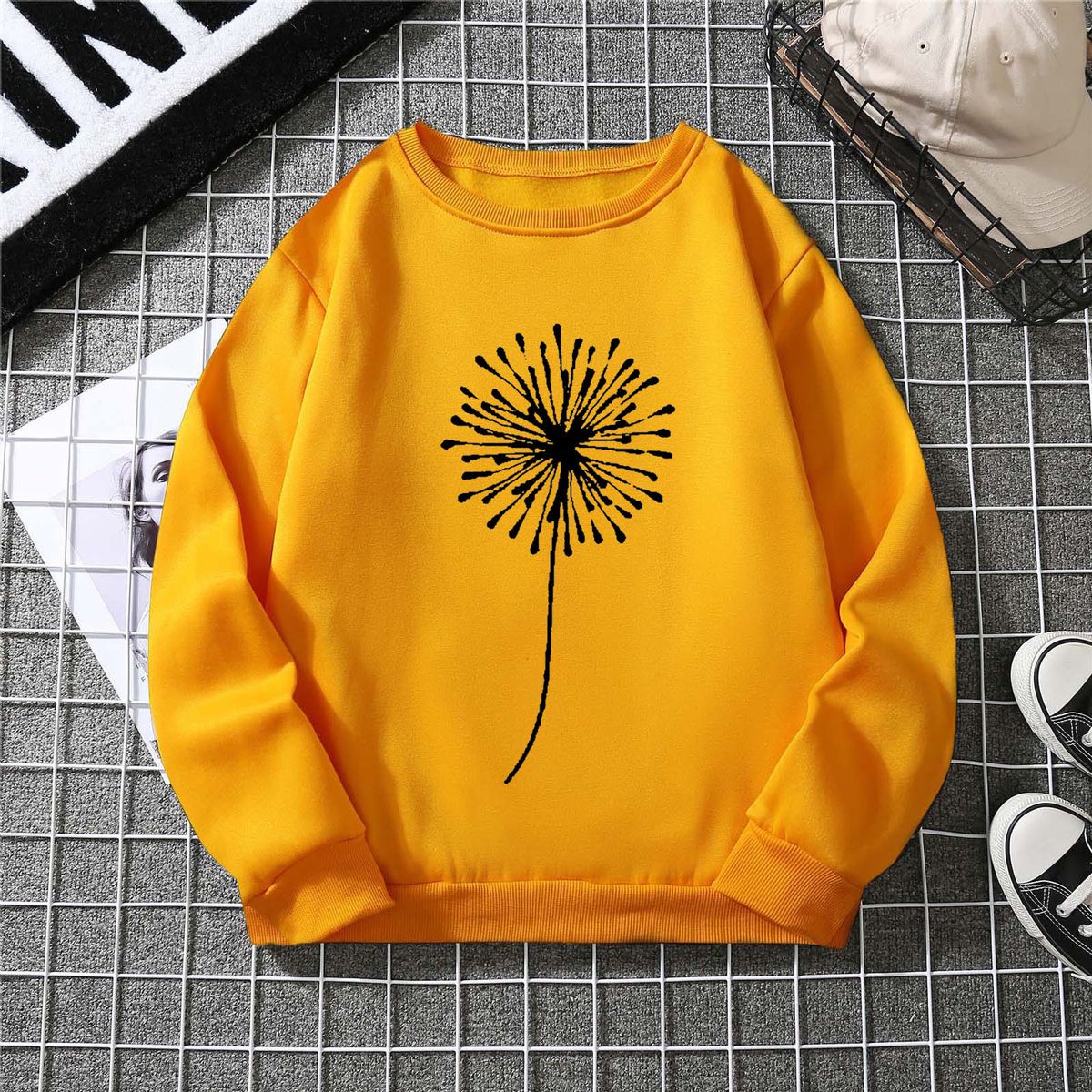 Women's Clothing women's sweatshirt autumn and winter 2024 new embossed trend long sleeved tops women's clothing_desvips.com