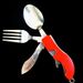 Camping Folding Knife, Fork And Spoon Combination Stainless Steel Cutlery Knife And Fork Multifunctional Knife Disassembly And Assembly Cutlery_desvips.com