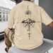 Men's Streetwear 3D Print T-Shirt, Fashion Letter Graphic Summer Top, Casual Breathable Tee_desvips.com
