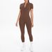 New Cross-Border European And American Style Tight-Fitting Backless Hollow Short-Sleeve Long-Pants Jumpsuit For Sports_desvips.com