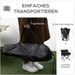 Campingstuhl Faltbarer Gartenstuhl Mit Seitentasche, Stahlbeine, Klappsessel Mit Tragetasche Für Pool, Strand, Oxford, Schwarz_desvips.com