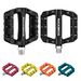 ROCKBROS Bicycle Pedals, Flat Pedals with 3 - Bearing, 9/16" Size, Nylon Material, 1 Pair_desvips.com