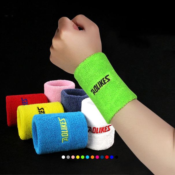 1PC Gym Yoga Cotton Sweat Wristbands Sport Brace Support Sweatband For Tennis Badminton Running Wrist Band_desvips.com