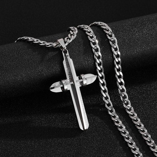 Cross-border Best-selling Stainless Welded Cross Pendant For Men, Fashionable And Unique Titanium Steel Necklace Jewelry_desvips.com