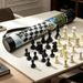 Cross-border Portable Set In Barrel, Suitable For Outdoor Travel, Foldable With A Leather Chessboard, Foreign Trade_desvips.com