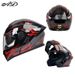 Men's Full Face Motorcycle Helmet 3C Certified Foreign Trade Electric Vehicle Safety Helmet With Large Rear Wing And Flip Up Design For All Season_desvips.com