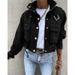 Women's Clothing autumn and winter new motorcycle jacket coat short tops _desvips.com