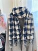 Korean Version New Couple Plaid Fashion Versatile Winter Atmosphere Warm Neck Warmer Scarf_desvips.com