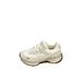 Genuine Leather Mesh Breathable Forrest Gump Thick-Soled Casual Sneakers Height-Increasing Lace-Up White Shoes For Women_desvips.com