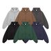 001 2025 Autumn Winter BOXY Short Zipper Cardigan New Drop Shoulder Loose Unisex Hooded Fleece Sweatshirt Cross-Border_desvips.com
