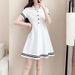 Casual For Women Summer New Mid-Length T-Shirt Sports Polo Collar Slim Fit Belly Covering Slimming A-Line Dress_desvips.com