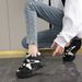 Platform 2025 Spring Summer White Sneakers Mesh Breathable Thick Height Increasing Soft Sole Versatile Casual Sports_desvips.com