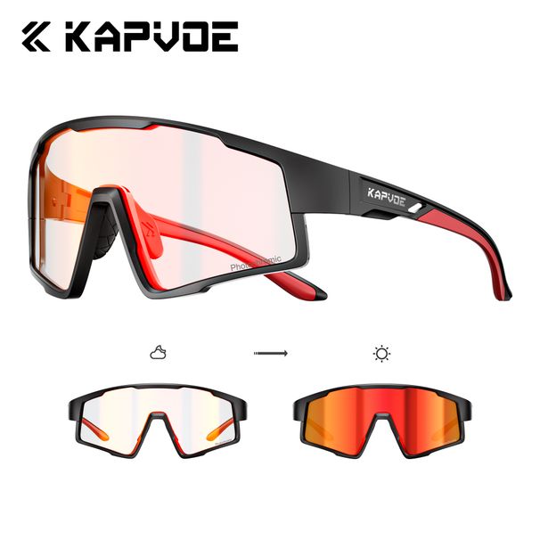 Kapvoe Hiking Eyewear Photochromic Cycling Sunglasses For Men Glasses Fashion Bicycle UV400 Mountain Goggles Sports MTB_desvips.com